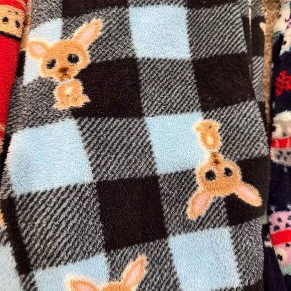 Lot of 3 Womens Flannel Winter Pajama Pants Paul Frank Monkey Owl Size 4-6 S/M - Picture 3 of 4